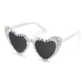 thumbnail image 1 of Gafas de sol Etercycle Bride en forma de corazón con diamantes de imitación blancos, 1 of 7