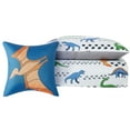 thumbnail image 5 of My World Dino Tracks Multi Polyester 3-Piece Twin Comforter Set, Dinosaurs Themed, for Kids, Oeko-TEX Certified, 5 of 6