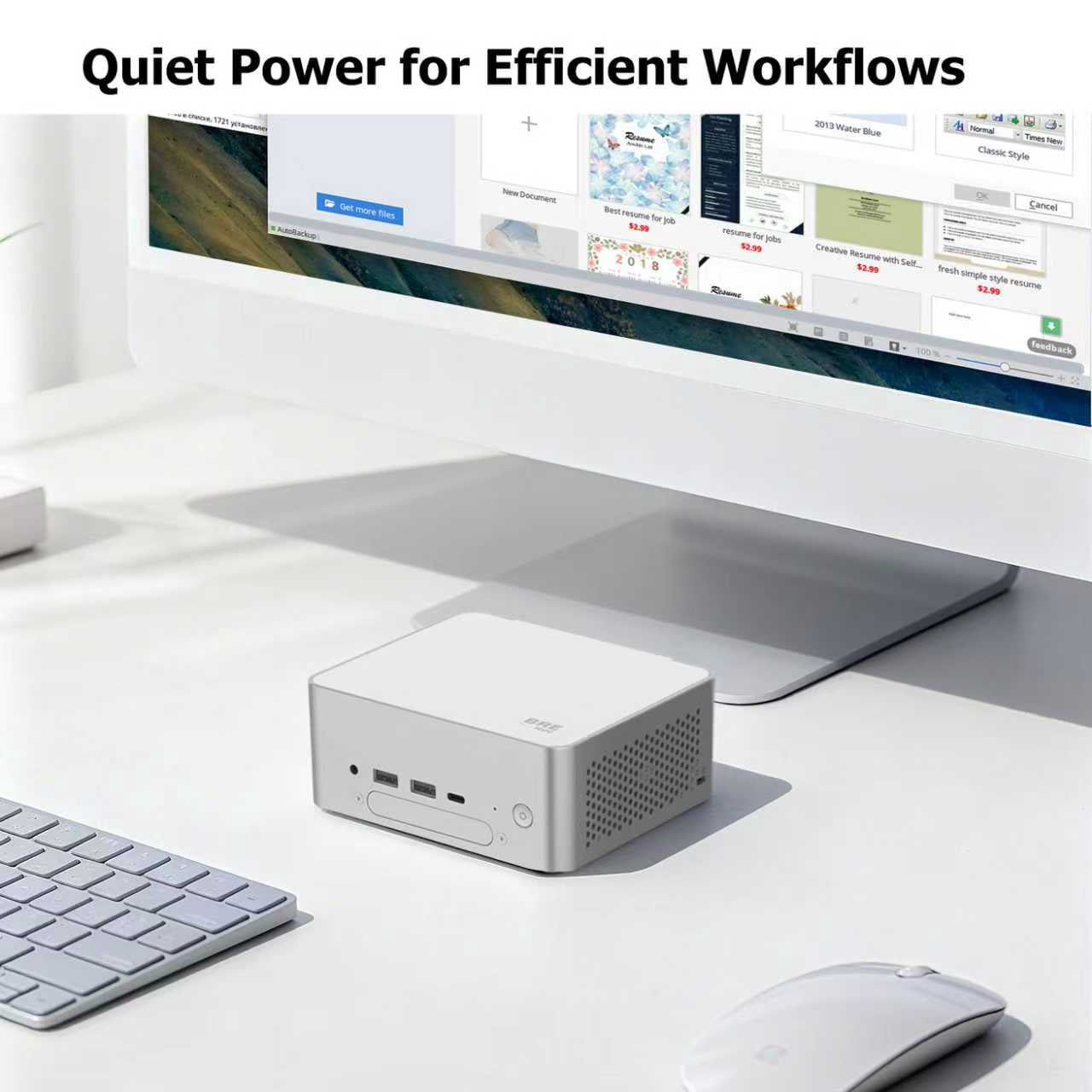 BREC Mini Desktop Gaming PC Barebone, Intel Core Ultra 9-285H,Wifi 6E,Bluetooth 5.3, No RAM/No SSD