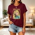 thumbnail image 5 of Women's Dolly Shirts Country Music Icon T‑Shirt Crewneck Short Sleeve Top Vintage Graphic Tee Loose Fit Casual Retro Unisex Shirt M, 5 of 5