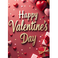 thumbnail image 4 of Valentine's Day Banner Heart Balloons Pink Roses Gift Box Backdrop Party Supplies Photography Props Romantic Decorations Festive Décor Background, 4 of 4