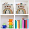 thumbnail image 6 of Yayeee Canvas Storage Basket with Handles for Shelves Fabric Bins Closet Organizer, White Cat Rainbow, 6 of 8