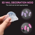 thumbnail image 4 of 6PCS Nail Art 3D Molde de silicona para tallar, acrílico UV Gel Nail Manicure Molde de silicona, DIY Decoración de uñas Herramientas de pedicura para niñas Dama, 3D Relieve de flor, Forma de corazón oso de fresa  Electrónica, 4 of 5
