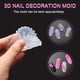 thumbnail image 4 of 6PCS Nail Art 3D Molde de silicona para tallar, acrílico UV Gel Nail Manicure Molde de silicona, DIY Decoración de uñas Herramientas de pedicura para niñas Dama, Forma de corazón WD.WDQZL Hogar, 4 of 5