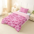 thumbnail image 2 of Erosebridal 3D Loves Pattern Twin Comforter Sets,Cartoon Butterflies Silhouette Bedding Set For Girls Teens, Reversible 2 Pieces, 2 of 7