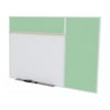 Ghent SPC412B-V-189 4 ft. x 12 ft. Style B Combination Unit - Porcelain Magnetic Whiteboard and Vinyl Fabric Tackboard -