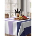 thumbnail image 6 of Anchor Purple Table Cloth, Modern Navy Blue White Striped Nautical Waterproof Tablecloth for Rectangle Tables, Reusable Washable Fabric Table Cover for Restaurant Kitchen Dining Tables 52"x70", 6 of 6