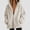 White, variant on Lumosvexa Women's Hooded Fleece Coat, Long Sleeve Zipper Soft Comfort with Pockets Winter Warm Casual Coat White L
