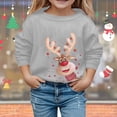 thumbnail image 2 of Sweat à Manches Longues pour Filles, Col Rond, Imprimé Lettres, Blouse Légère, Haut Décontracté Confortable, Chandail à Capuchon pour Enfants, 2 of 6