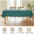 thumbnail image 3 of Textured 60 Inch Round Tablecloth Up to 40'''' Tables, Waterproof Spill-Proof Wipeable Table Cloth Wrinkle Free Circle Dining Table Cover for Birthday Farmhouse Outdoor Kitchen Tablecloths, 3 of 6
