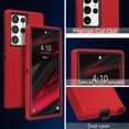 thumbnail image 4 of For Samsung Galaxy S23 Ultra Case Cover 3 in 1 Layers Rugged Heavy Duty Shockproof 6.8'' Red, 4 of 6
