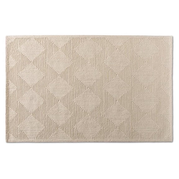 Baxton Studio Sovanna Ivory Hand-Tufted Wool Area Rug