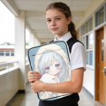 thumbnail image 6 of Haosy Accordion File Organizer Zipper Binder 500 Sheet 6-Tab Expanding File Folder Multi-Pocket 1.2 Inch 3 Ring Lovely Girl Holding Dog, 6 of 7
