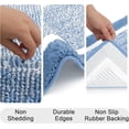 thumbnail image 6 of Findosom 3pcs Bathroom Rugs Set with U-Shaped Mat, Non Slip, Quick Drying, Ultra Soft and Water Absorbent Bath Rug Mat Carpet Machine Washable 18"x26"+18"x48"+U Shape 20"x24" Blue, 6 of 9