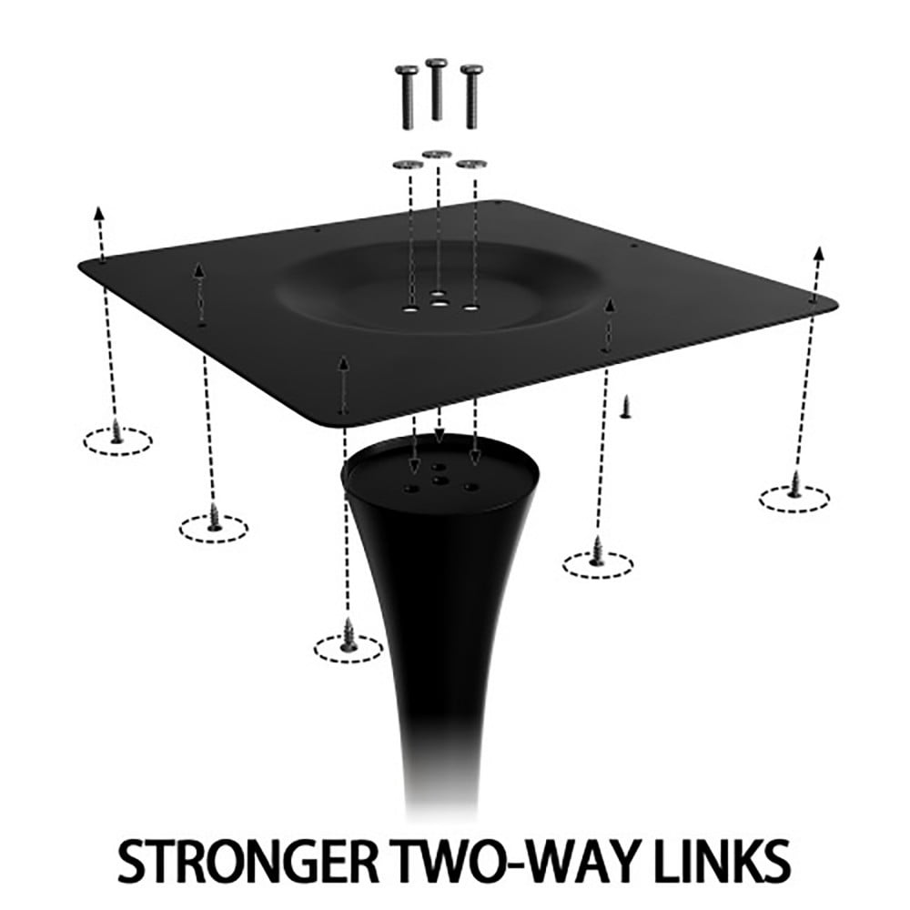 31.5" Round Dining Table, Modern Kitchen Table with MDF Top and Cylindrical Metal Base, Mid Century Coffee Table for Dining Room, Living Room, Apartment, Natural