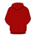 thumbnail image 2 of GHUALURU Men's Christmas Santa 3D Muscle Graphic Pullover Hoodie, Red White,Red1，L, 2 of 6