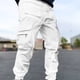 thumbnail image 4 of Pantalones largos para hombre, de color liso, tridimensionales, deportivos, multibolsillos, lavados, rectos, reflectantes, ligeros, cargo, para exteriores, informales, de poliéster., 4 of 5