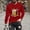 3-Red, variant on Fashionable Men's Printed Top With Long Sleeved Round Neck And Smiling Face Printed Top/shirt Mens Dress Shirts Comfy TShirts For Men Red