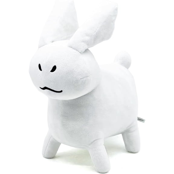 White Gubby Rabbit Plush Toy – Soft Forsaken Gubby Plush Stuffed Animal, Cute Game Character Collectible Plushie Gift for Kids and Gamers (Rabbit White Gubby)