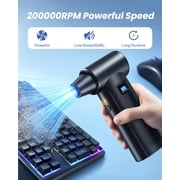 REHOTTOP Cordless Air Duster, 200000RPM Electric Dust Blower with Brushless Motor, 4 Gear Adjustable Jet Dry Blower, Air Blower for Computer, Keyboard, House, Pet and Car