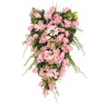 thumbnail image 3 of Guirnalda decorativa de lágrima para colgar en la pared, guirnalda floral, adornos artificiales Rosa, 3 of 9