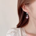 thumbnail image 4 of New Heart-shaped Love Long Earrings Banquet Dress with Long Modified Face Love Earrings, 4 of 15
