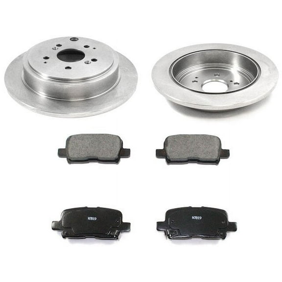 Rear Brake Pad and Rotor Kit - Compatible with 2003 - 2008 Honda Pilot 2004 2005 2006 2007