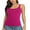 Navy Pink, variant on Charmo Wider Straps Tank Tops for Women Cotton Undershirt with Shelf Bra Basic Camisole