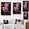 thumbnail image 4 of Designart "Pastoral Beauty with Luminescent Jellyfish III" Animals Wall Art Print, 4 of 5