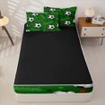 thumbnail image 4 of Homewish Soccer Stars Print Zipper Full Size Comforter Sets with Fitted Sheet and 2 Pillowcases for Teens Girls,Sport Gaming Zipper Bedding Set,4pcs,Black Reversible, 4 of 6