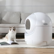 Smart Automatic Cat Litter Box, Self Cleaning Litter Box, App Control, Support 5G & 2.4G WiFi for Multiple Cats