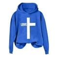 thumbnail image 3 of VBTAPA Christian Hoodies for Women Jesus Religious Faith Sweatshirt Inspirational Graphic Pullover Hoodie Trendy Casual Long Sleeve Hooded Pullover Shirts Blue M, 3 of 4