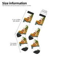 Balery Thanksgiving Truck Printed Novelty Socks Men's Women's Crew