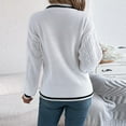 thumbnail image 6 of Busydd Womens Sweaters Fall V Neck Sweaters for Women Fashion Knit Cable Pullover Sweaters for Women, 6 of 7