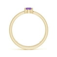 thumbnail image 2 of ANGARA Natural Pear Amethyst Solitaire Parallel Split Shank Ring in 14K Yellow Gold for Women (Size-6x4mm) | February Birthstone, Birthday, Anniversary, Jewelry Gift for Women | Natural Amethyst Ring, 2 of 8