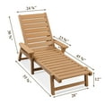 thumbnail image 5 of GONICHA Outdoor Lounge Chair - 350lb Capacity All-Weather Poly Lumber Recliner for Poolside, Patio, Porch - Dark Teak, 5 of 6