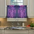 thumbnail image 6 of Mother Babies Line Kitchen Curtains Half Tier Curtain 2 Rod Pockets Bathroom Bedroom Cupborad Living Room 27"x24", 6 of 8