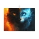 thumbnail image 1 of Fotbe Red And Blue Fire Cat Alfombrilla de Secado para Cocina con Estampado, 18x24 Pulgadas, 1 of 7