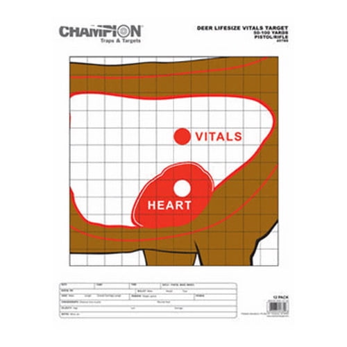 Champion Traps and Targets Deer Vitals Target 12 Pack