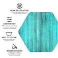 thumbnail image 3 of Vsdgher Turquoise Wooden2 Leather Coasters for Drinks, Durable Drink Coasters 4 Set for Tabletop Protection, Luxurious Home Décor and Housewarming Gift-Hexagon, 3 of 6