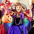 thumbnail image 2 of Juego de capa de Halloween para niñas, diadema de bastón con alas de mariposa, chal de ala de mariposa, 1 Juego, 2 of 6
