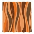 thumbnail image 3 of Ambesonne Vintage Shower Curtain, Retro Funky Lines Abstract, 69"Wx84"L, Persian Orange, 3 of 3