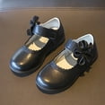 thumbnail image 2 of GiLiling Ballerines Mary Jane à Fleurs pour Filles, Bride Ajustable, Bout Rond Classique, Chaussures d'École, Semelle Souple Antidérapante, Ballerines de Performance pour Élèves et Enfants (Noir, 12-12,5 Ans), 2 of 6