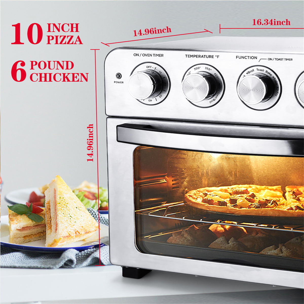 Gped 5-in-1 5.2Qt Hot Air Fryers with LED Touch Screen