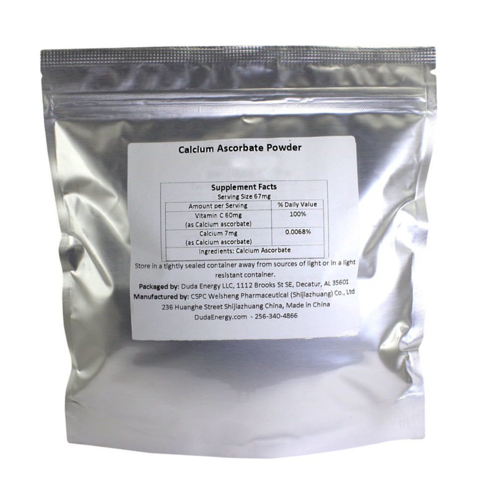 Calcium Ascorbate Powder, 1 oz Bag Food Grade FCC USP BIoActive NonGMO