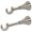 Brushed Nickel - Set of 2, variant on Adjustable 4 - 5 in Curtain Rod Brackets, Heavy Duty Curtain Rod Bracket, Curtain Holder for 5/8 to 3/4 inch Rods, Brackets for Curtain Rods, Wall Mount (Brushed Nickel - Set of 2)