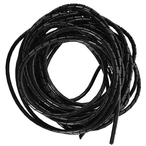 Envoltura De Cable Espiral Ordenar Escondite Gestión De Alambre De Enlace Negro 10m PC TV Office En Casa 6 Mm