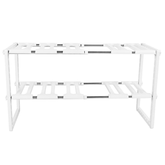 Estante de cocina, estante de almacenamiento para fregadero de 2 niveles, soporte de almacenamiento para cocina, rendimiento comprobado