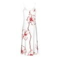 thumbnail image 5 of Sakmal Women Dresses Maxi Red A Line Beach Dress Flowy Floral Sleeveless V Neck Dresses for Women, 5 of 5