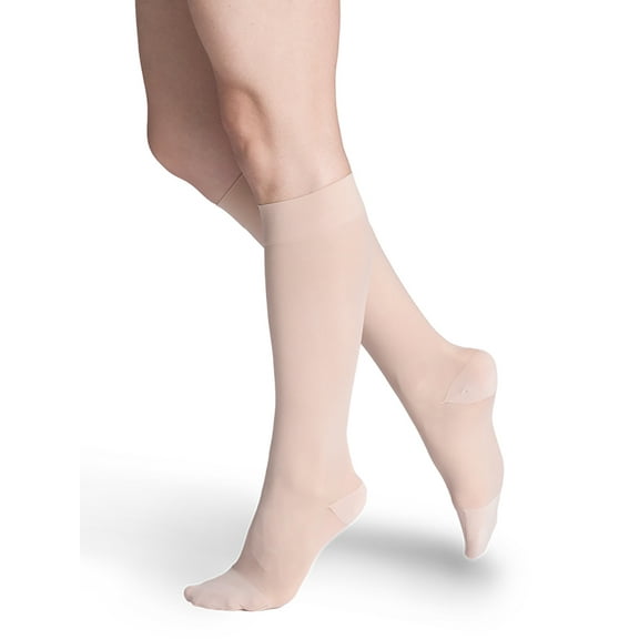 Sigvaris Style 781 Sheer 15-20 Closed Toe Knee High Compression Stockings Warm Sand SL Long